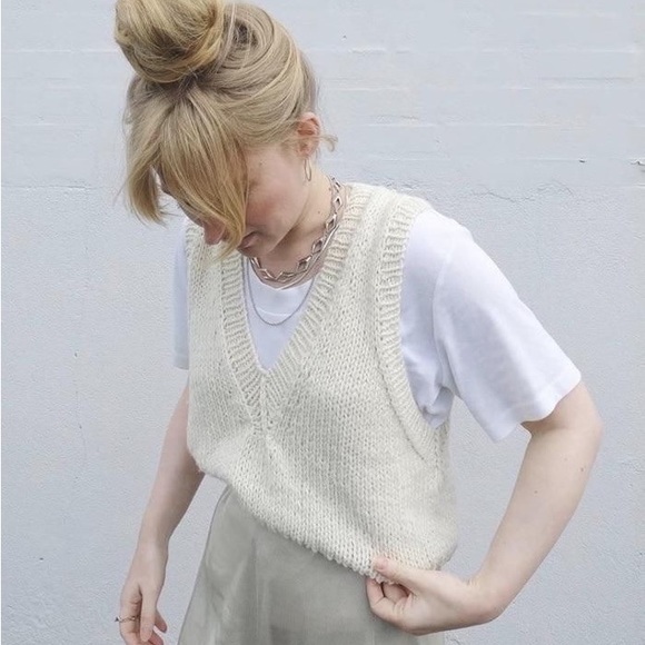 Vintage Crochet Knit Sweater Vest,‎ Size Large - Picture 9 of 9